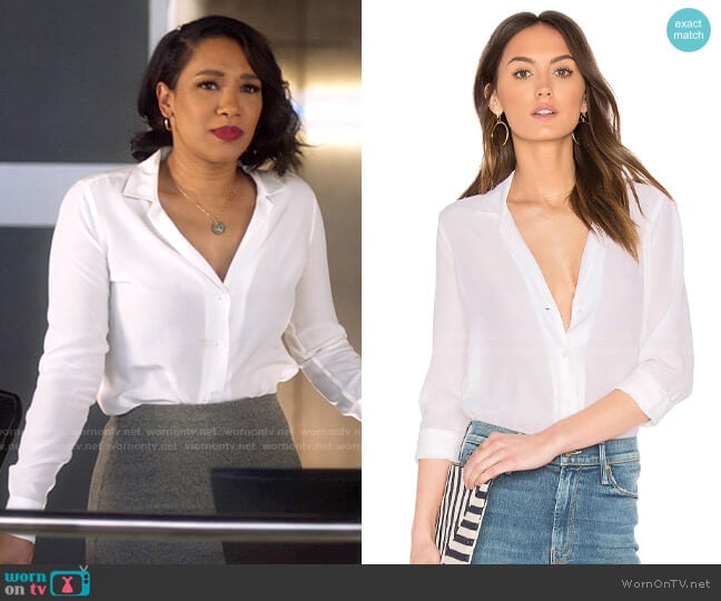 Equipment Adalyn Blouse worn by Iris West (Candice Patton) on The Flash