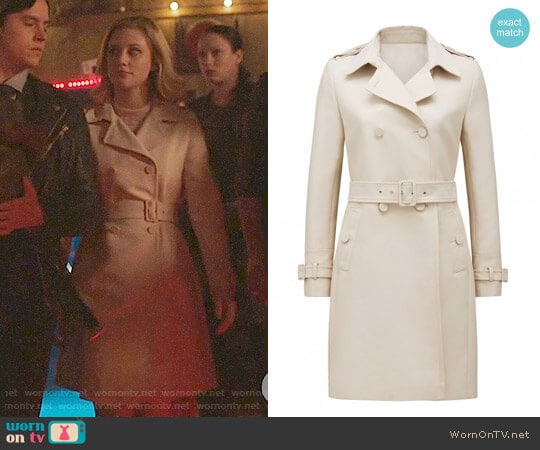 Ever New Monica Trench Coat worn by Betty Cooper (Lili Reinhart) on Riverdale