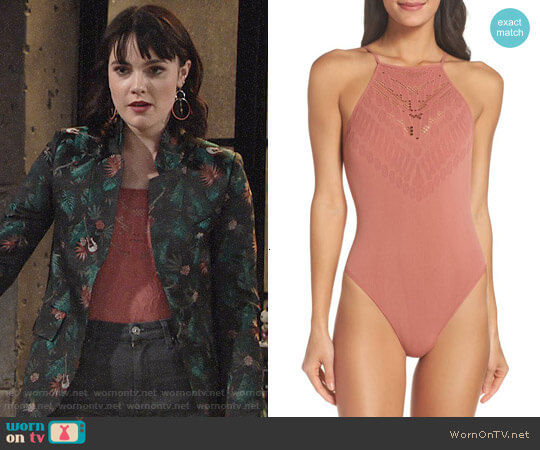 Free People Solstice Bodysuit worn by Tessa Porter (Cait Fairbanks) on The Young and the Restless