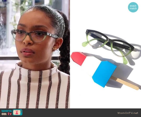 Gro Eyewear Khaleesi Glasses worn by Zoey Johnson (Yara Shahidi) on Grown-ish