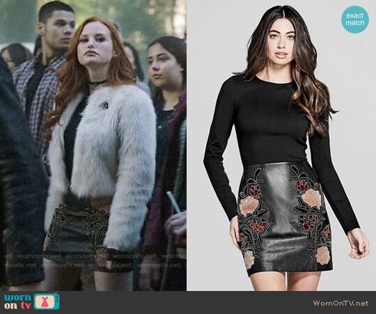 Marciano Hayden Faux Leather Dress worn by Cheryl Blossom (Madelaine Petsch) on Riverdale