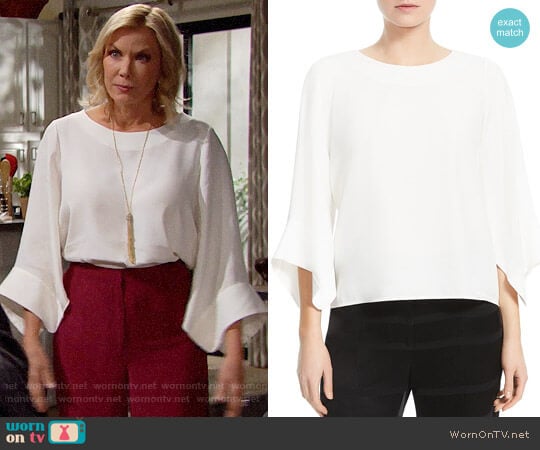 Halston Heritage Batwing Sleeve Top worn by Brooke Logan (Katherine Kelly Lang) on The Bold and the Beautiful