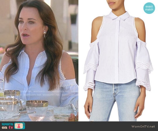 WornOnTV: Kyle's white cold-shoulder shirt on The Real Housewives of  Beverly Hills, Kyle Richards