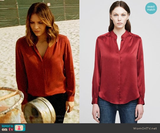 L'Agence Bianca Blouse worn by Paige Dineen (Katharine McPhee) on Scorpion