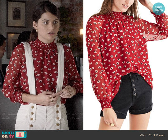 Madewell Mistlight Mock Neck Top worn by Sabrina Pemberton (Sofia Black D'Elia) on The Mick