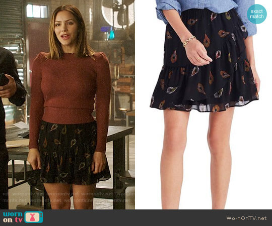 Madewell Ruffle Edge Skirt in Peacock Feathers worn by Paige Dineen (Katharine McPhee) on Scorpion