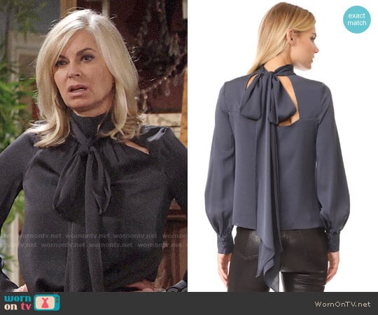 WornOnTV: Ashley’s grey bow neck blouse on The Young and the Restless ...
