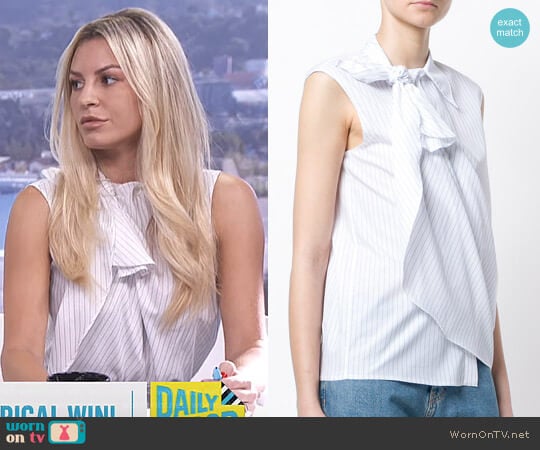 Layered Stripe Sleeveless Shirt by MM6 Maison Margiela worn by Morgan Stewart on E! News