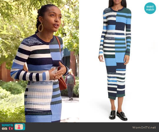 Space Dye Maxi Dress by Opening Ceremony worn by Zoey Johnson (Yara Shahidi) on Grown-ish