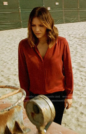 Paige's red blouse on Scorpion