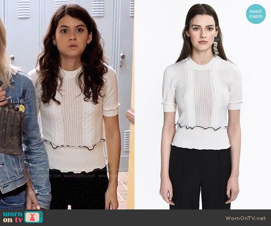 3.1 Phillip Lim Cable Knit Top worn by Sabrina Pemberton (Sofia Black D'Elia) on The Mick