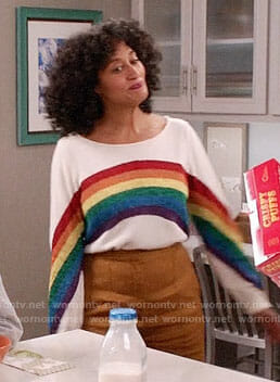 Rainbow's rainbow sweater on Black-ish
