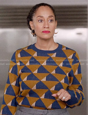 Rainbow's triangle print sweater on Black-ish