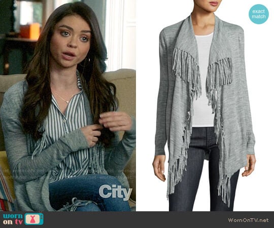 Rebecca Taylor Fringe Trim Open Cardigan worn by Haley Dunphy (Sarah Hyland) on Modern Family