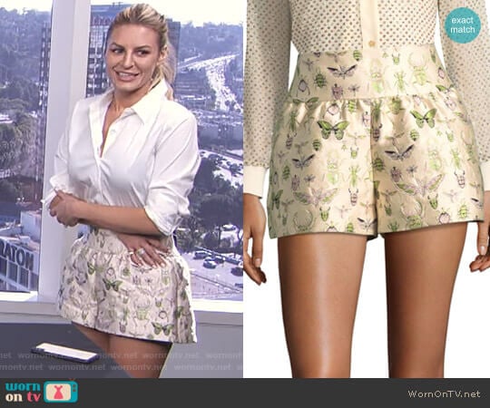 Insect Shorts by RED Valentino worn by Morgan Stewart on E! News