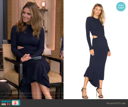 'Charlize' Dress by Ronny Kobo worn by Maria Menounos on Live with Kelly and Ryan