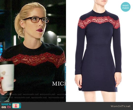 Sandro Jaisy Dress worn by Felicity Smoak (Emily Bett Rickards) on Arrow