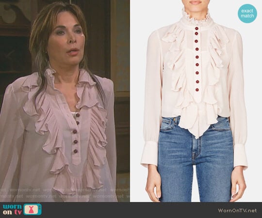 Victorian Button Blouse by See by Chloe worn by Kate Roberts (Lauren Koslow) on Days of our Lives