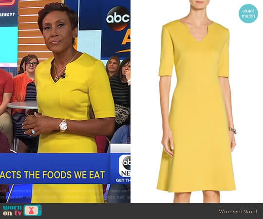 'Milano' Knit A-Line Dress by St John worn by Robin Roberts on Good Morning America