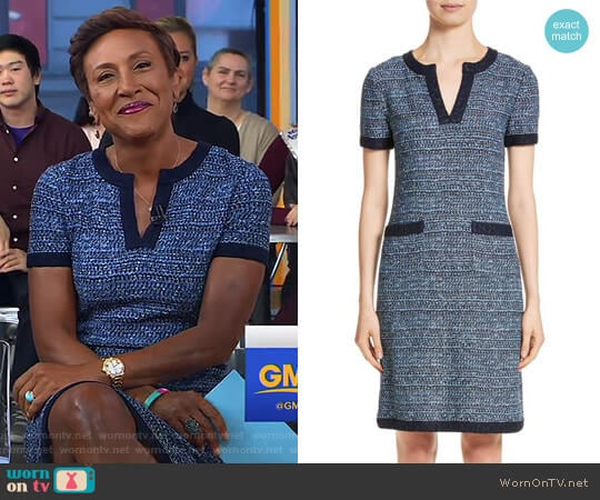 Short Sleeve Knit Dress by St. John worn by Robin Roberts on Good Morning America