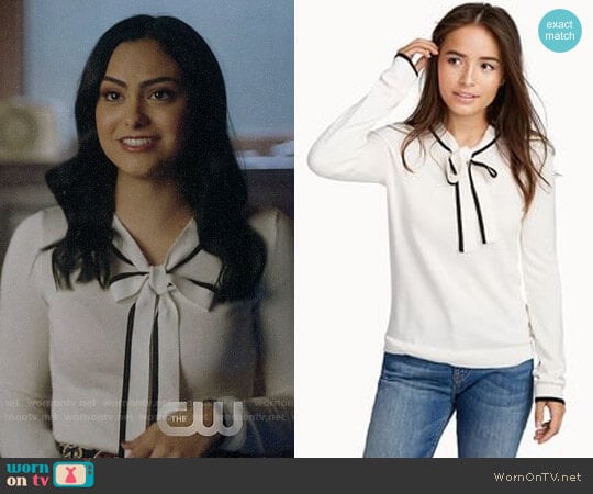 Twik Tie-neck Sweater worn by Veronica Lodge (Camila Mendes) on Riverdale