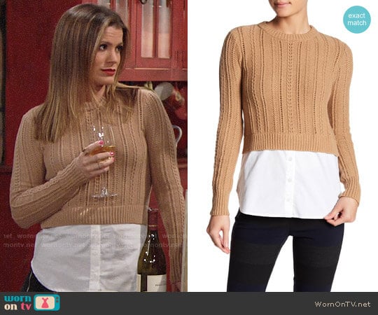 Veronica Beard Carli Sweater worn by Chelsea Lawson (Melissa Claire Egan) on The Young and the Restless