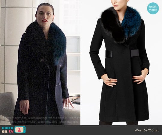 1 Madison Expedition by Fox-Fur-Collar Walker Coat worn by Lena Luthor (Katie McGrath) on Supergirl