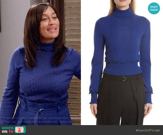 3.1 Phillip Lim Puffy Cable Turtleneck Sweater worn by Rainbow Johnson (Tracee Ellis Ross) on Black-ish