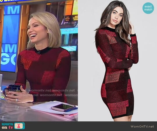 'Aubriella' Sweater Dress by Guess worn by Amy Robach on Good Morning America