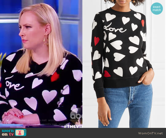 Confetti Heart knitted sweater by Chinti and Parker worn by Meghan McCain  on The View