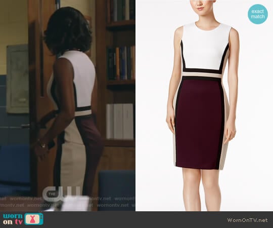 Colorblocked Sheath Dress by Calvin Klein worn by Kara Fowdy (Skye Marshall) on Black Lightning