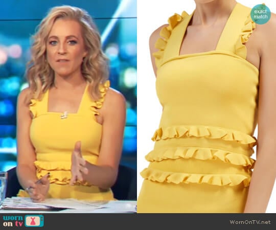 Iridescent Knit Top by C/meo Collective worn by Carrie Bickmore on The Project