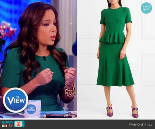 Crepe peplum dress by Dolce & Gabbana worn by Sunny Hostin on The View