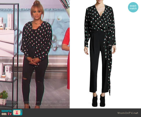 V-Neck Silk Wrap Blouse by Diane von Furstenberg worn by Eve on The Talk