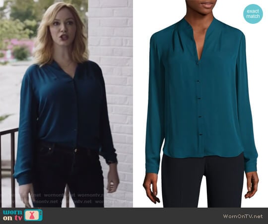 Bea Silk Blouse by Elie Tahari worn by Beth Boland (Christina Hendricks) on Good Girls