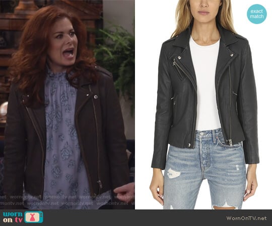 Han Jacket by IRO worn by Grace Adler (Debra Messing) on Will and Grace