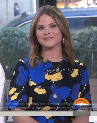 Jenna’s black floral shift dress on Today