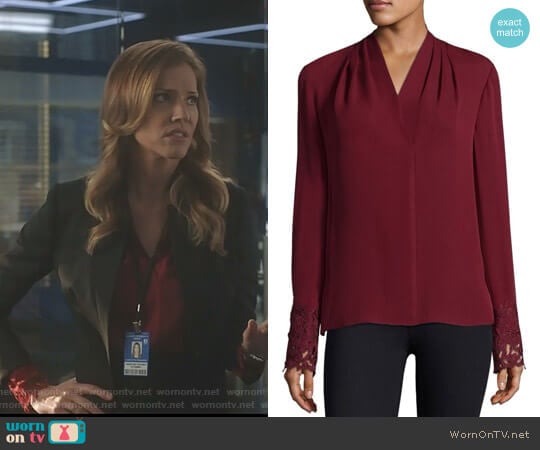 'Maura' Blouse by Kobi Halperin worn by Charlotte Richards (Tricia Helfer) on Lucifer