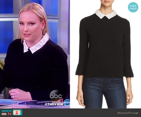 Embellished Collar Sweater by Kate Spade New York worn by Meghan McCain on The View