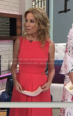 Kathie’s pink fit and flare dress on Today