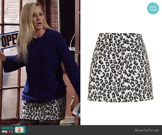 Maje Jazara Skirt worn by Sharon Newman (Sharon Case) on The Young and the Restless