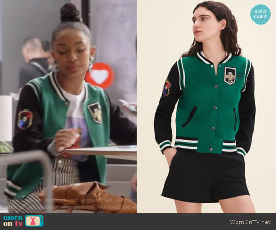 Green jacket yara shahidi sale