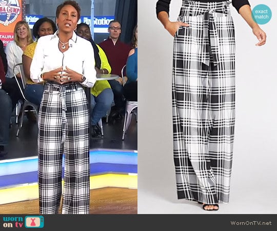 Gabrielle Union Collection Paperbag Waist Pant by New York & Company worn by Robin Roberts on Good Morning America