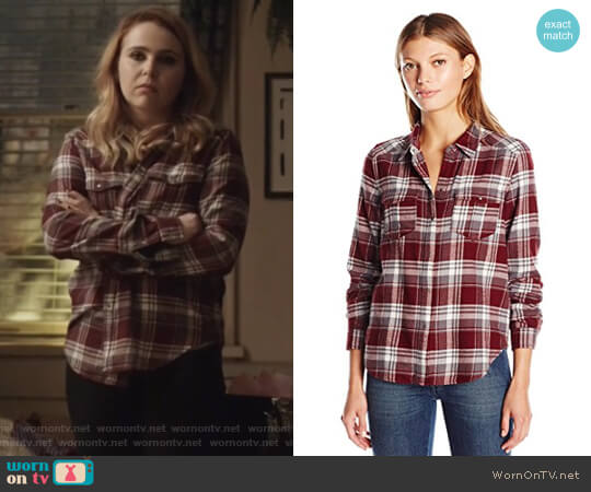 Mya Plaid Shirt by Paige worn by Annie Marks (Mae Whitman) on Good Girls