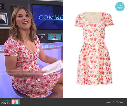 Floral Dress by Prabal Gurung worn by Jenna Bush Hager on Today