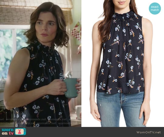 Natalie Fleur Silk Top by Rebecca Taylor worn by Heather Hughes (Betsy Brandt) on Life in Pieces