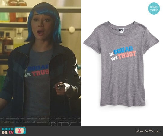 In Squad We Trust Tee by Remove Sub_Urban Riot worn by Ella Lopez (Aimee Garcia) on Lucifer