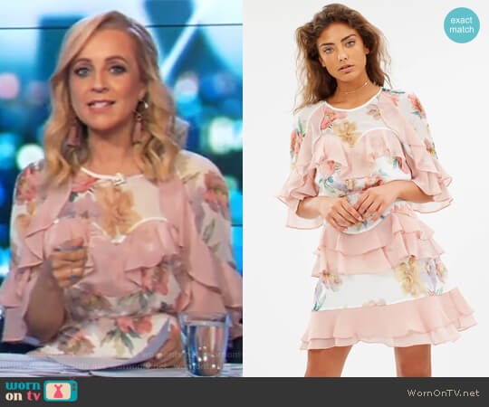 Darcy Mini Dress by Talulah worn by Carrie Bickmore on The Project