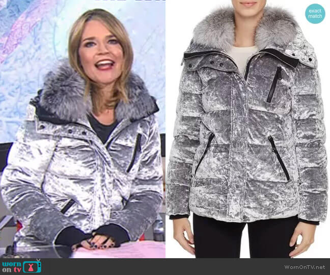 WornOnTV: Savannah’s silver velvet down jacket on Today | Savannah ...