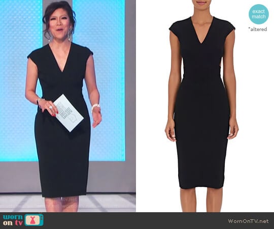 Cutout-Back Compact Knit Dress by Victoria Beckham worn by Julie Chen (Julie Chen) on Celebrity Big Brother